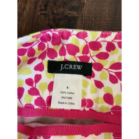 J. Crew Mini Skirt Hot Pink and Lime (Size 4) - Picture 3 of 5
